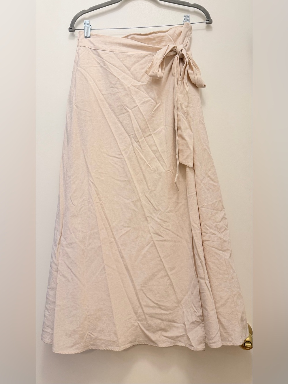 Women’s Light Pink Wrap Maxi Skirt Size M